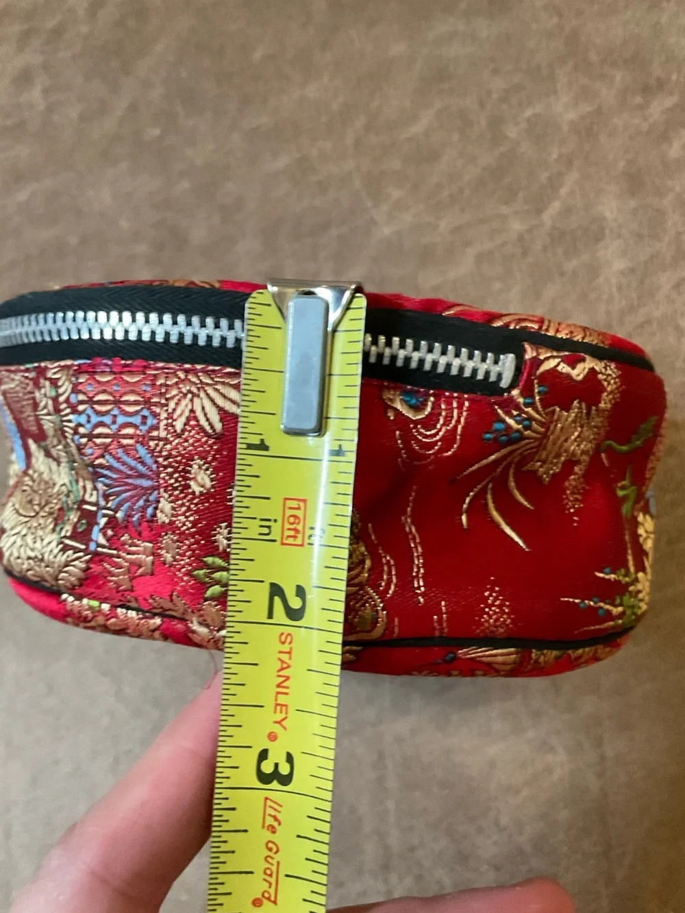 Oriental Red Silk Jewelry Pouches